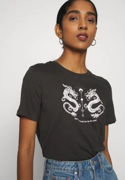 Even&Odd Hattie Mirrored Dragons Tee - T-Shirt Print - 801 - Anthracite -Even&Odd 0bfbbb5a07384f34bb6d0611800c66fc