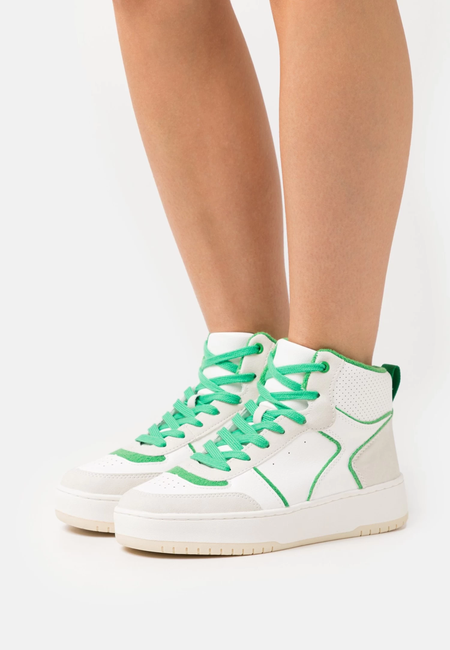 Even&Odd Sneakers Hoog - White/Green 3 Even&Odd Sneakers Hoog - White/Green