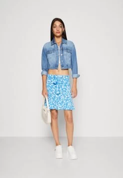 Even&Odd Mini Skirt With Volant - A-Lijn Rok - Light Blue/White -Even&Odd 158cb76ce64a4e16ad6bf472d61f789b