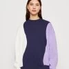 Even&Odd Sweater - Dark Blue/Purple/Off-White
