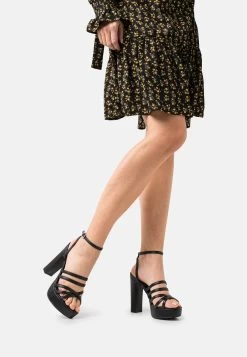 Sandalen Met Plateauzool - Black