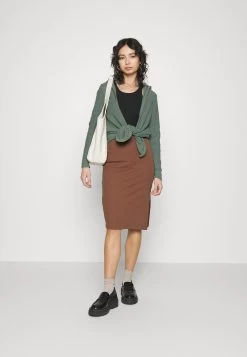Pencil Skirt With Slit - Kokerrok - Brown 8 Pencil Skirt With Slit - Kokerrok - Brown -Even&Odd 37589d2397cc472091c35df8e76da890