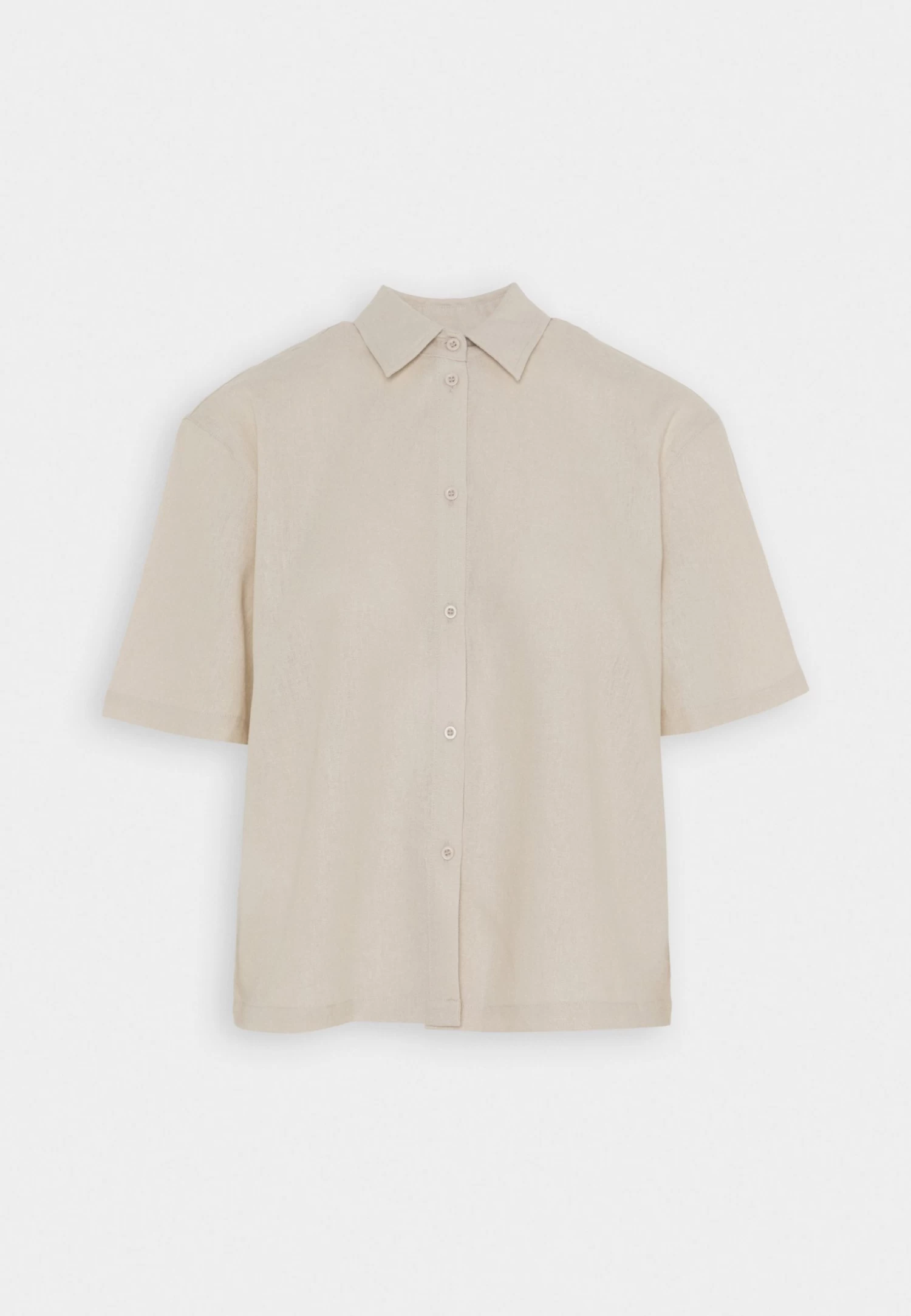 Even&Odd Linen-Mix Button Down Blouse - Overhemdblouse - Beige 6 Even&Odd Linen-Mix Button Down Blouse - Overhemdblouse - Beige - Afbeelding 4