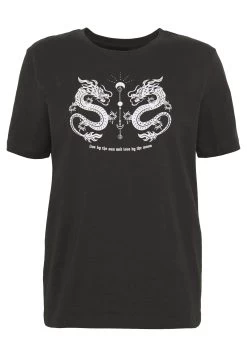 Even&Odd Hattie Mirrored Dragons Tee - T-Shirt Print - 801 - Anthracite -Even&Odd 54594f3f1a68411f91b995c2d9de91ce