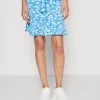 Even&Odd Mini Skirt With Volant - A-Lijn Rok - Light Blue/White -Even&Odd 552dffaafaa241e2ac080ab204c5874b