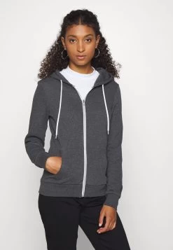 Even&Odd Sweater Met Rits - Mottled Dark Grey