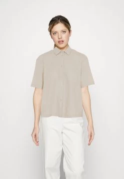 Even&Odd Linen-Mix Button Down Blouse - Overhemdblouse - Beige