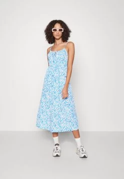 Midi Summer Dress- Jurk - Blue/White -Even&Odd 62973e67ecd04f48810f6ec65db9e7bc