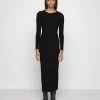 Column Maxi Dress- Maxi-Jurk - Black