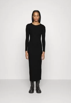 Column Maxi Dress- Maxi-Jurk - Black