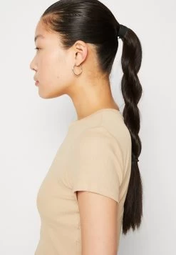 Even&Odd 3 Pack - T-Shirt Basic - Beige/Black/Orange -Even&Odd 6a607e451206440c87d47d6ad73e3a0d