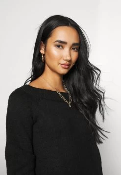 Even&Odd Schulterfrei Mini Strickkleid - Gebreide Jurk - Black -Even&Odd 762514b54e2940cca35f61860480f99e