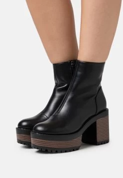 Even&Odd Enkellaarsjes Met Plateauzool - Black