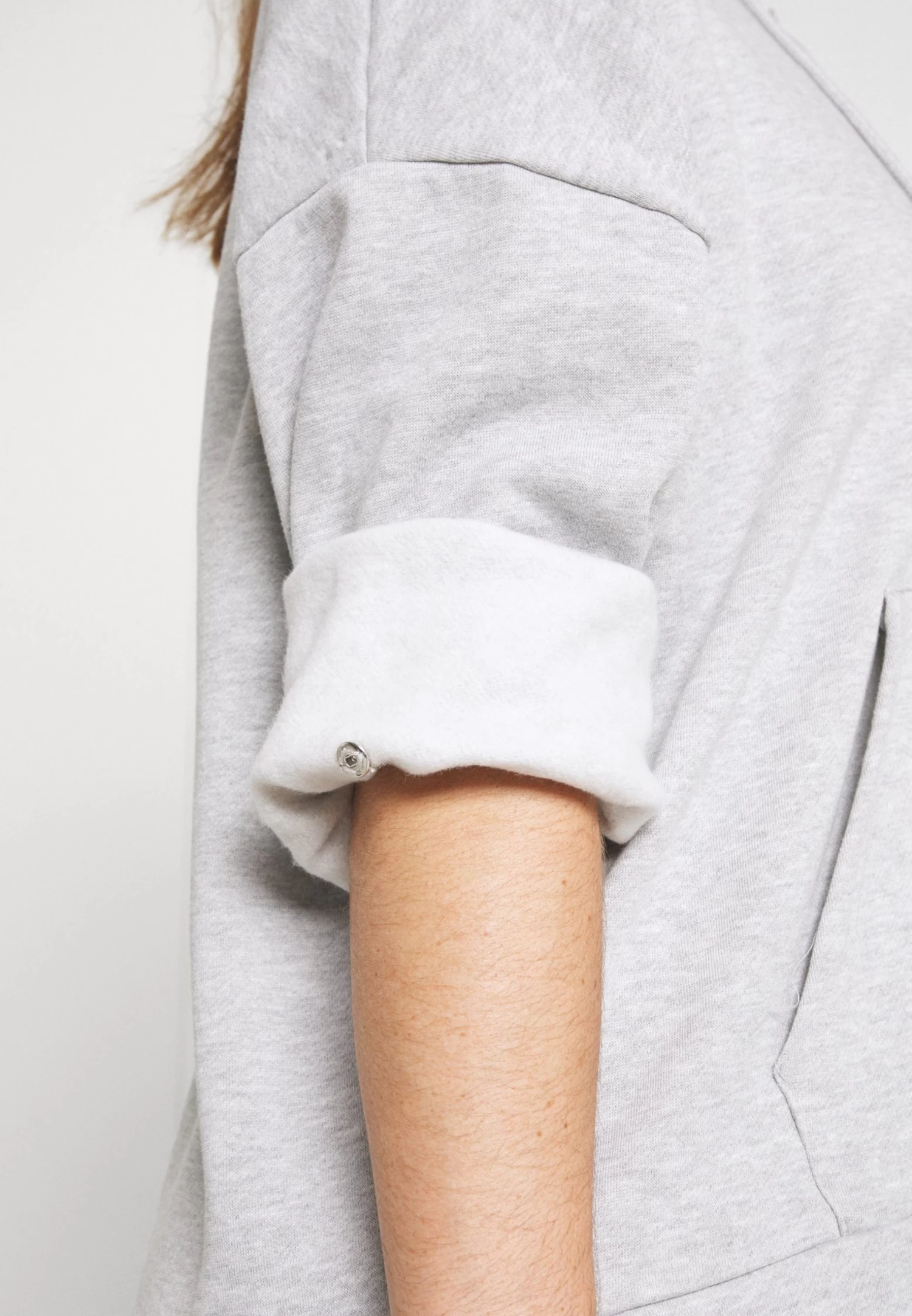 Even&Odd Sweater Met Rits - Mottled Grey 8 Even&Odd Sweater Met Rits - Mottled Grey - Afbeelding 6