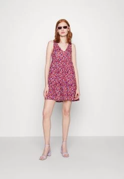 Even&Odd Sleeveless V Neck Volant Hem Flared Mini Dress (Eo-Ss23-C135-Sj) / Black - 802_Pink - 402_Orange - 205 - Jurk - Black - 802_Pink - 402_Orange - 205 -Even&Odd 9a42474a7b644a5e962418f67f136766