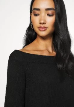 Even&Odd Schulterfrei Mini Strickkleid - Gebreide Jurk - Black -Even&Odd a91d161f3d154e4a91c1e0db7ab612dd