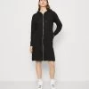 Even&Odd Extra Long Jacket- Sweater Met Rits - Black