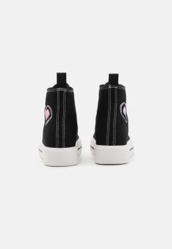 Even&Odd Love - Sneakers Hoog - Black/Pink -Even&Odd deb6190438ac4a2da12226ad03f65b53