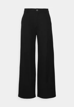 Petite Tailored Wide Leg Trouser - Broek - Black -Even&Odd ea854205ed314a73bc343208bc7569f5