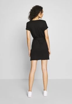 Even&Odd Basic Short Sleeves Mini Belted Dress - Jerseyjurk - Black/Black 10 Even&Odd Basic Short Sleeves Mini Belted Dress - Jerseyjurk - Black/Black -Even&Odd f062461145ff4598af800d1de8eb9c70