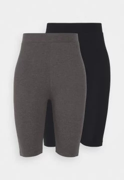 Even&Odd 2 Pack - Shorts -Black/Mottled Dark Grey -Even&Odd f6ed392d76af4476be7d9595f2c27ef9