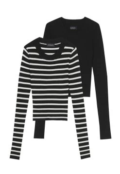 Even&Odd 2 Pack - Trui - Black / Off-White 12 Even&Odd 2 Pack - Trui - Black / Off-White -Even&Odd f7b2e9b43e2f44ac99e5e4f3fa6e6151