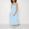 Midi Summer Dress- Jurk - Blue/White 2 Midi Summer Dress- Jurk - Blue/White -Even&Odd f7f8bca48c2c48969d06ab9c712bf24b